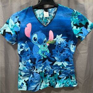 Disney Stitch Scrub Top